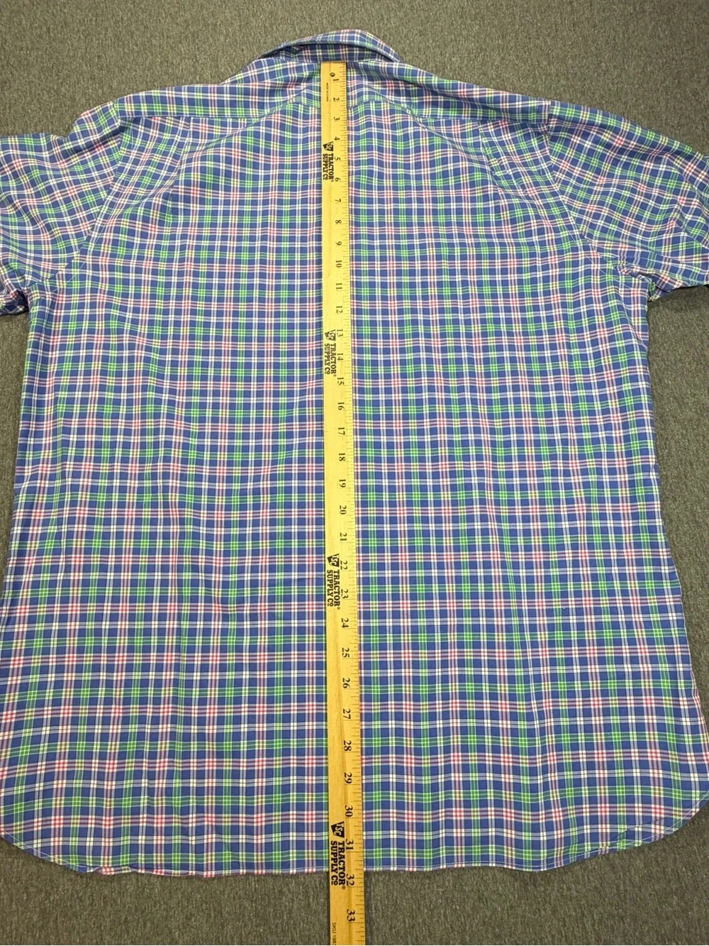 Polo Ralph Lauren Shirt Mens L Blue Pink Green Plaid 100% Cotton Stretch Pony
